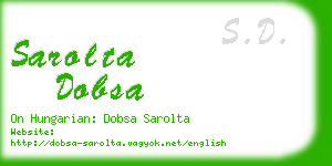 sarolta dobsa business card
